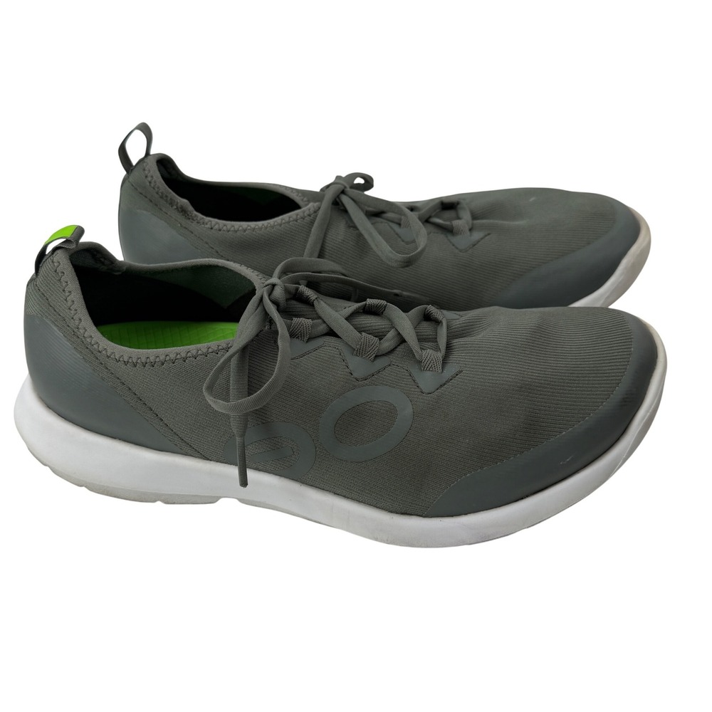 OOFOS OOmg Sport Low Shoe Mens 11 Green Gray Recovery Sneaker